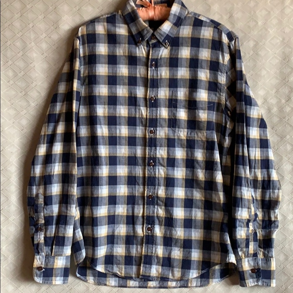J. Crew slim homespun cotton plaid shirt M